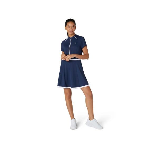 an original penguin women's veronica golf dress in navy with white piping small - Picture 1 of 6